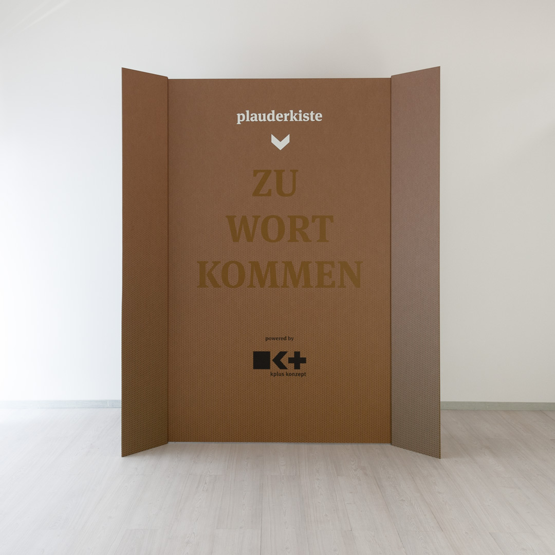 Trennwand aus Pappe